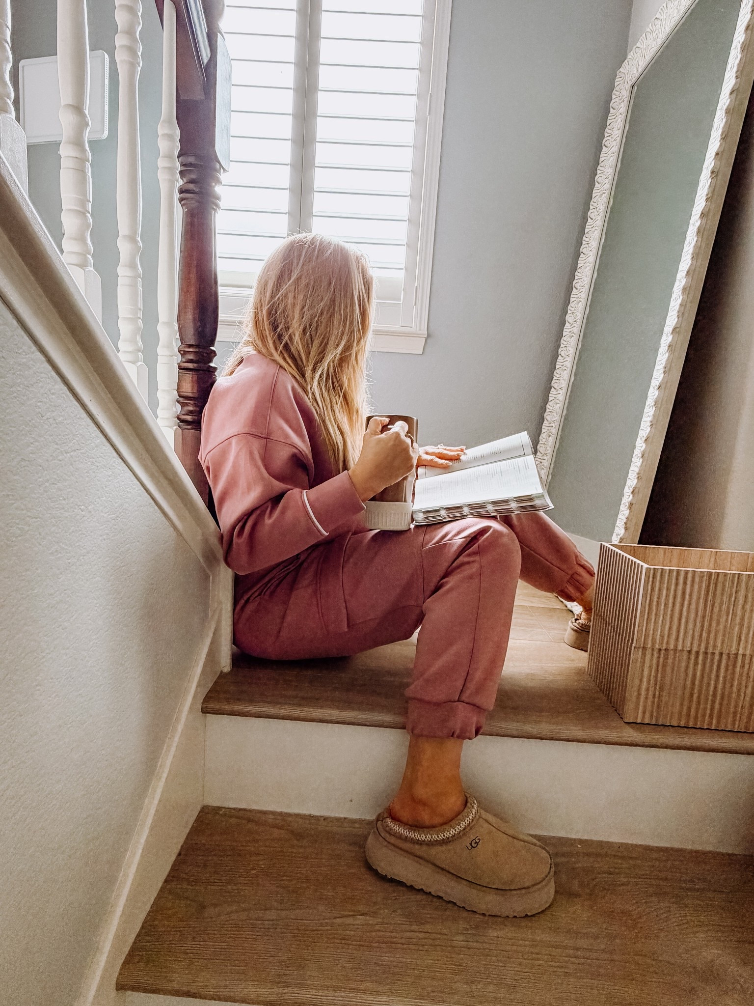 Blush lounge set + cozy slippers for slow mornings with Jesus 🤍

This is my go-to set for quiet time at home — soft, elevated, and still put together. 

The muted pink lounge set is perfect for slow mornings, school drop-offs, or working from home without feeling frumpy. And these ultra-cozy platform slippers? I’ve been living in them.

Comfort can still feel feminine.
Rest can still look intentional.

Everything is linked here jn my LTK