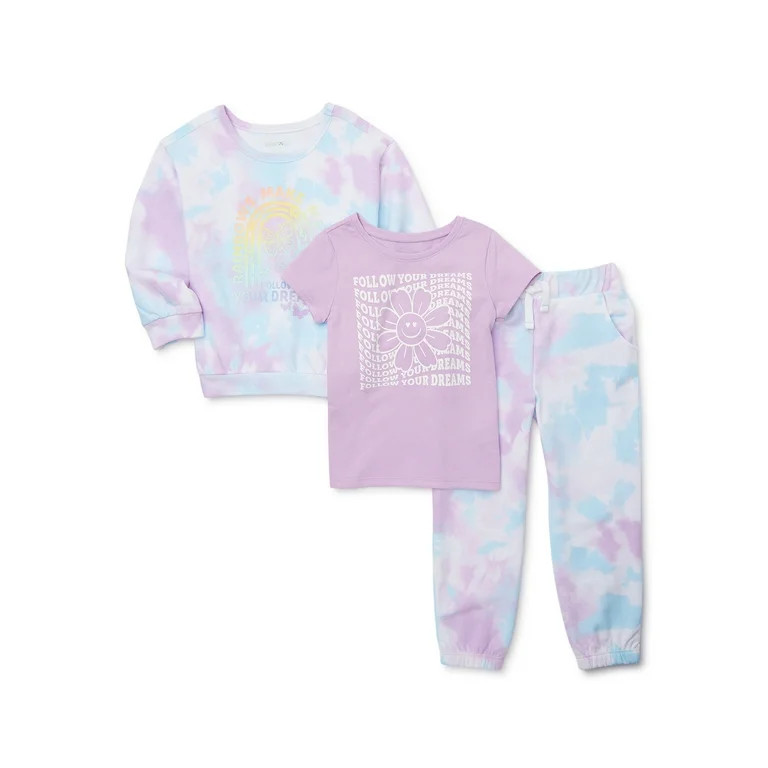 Garanimals Toddler Girls Fleece Outfit Set, 3-Piece, Sizes 18M-5T | Walmart (US)