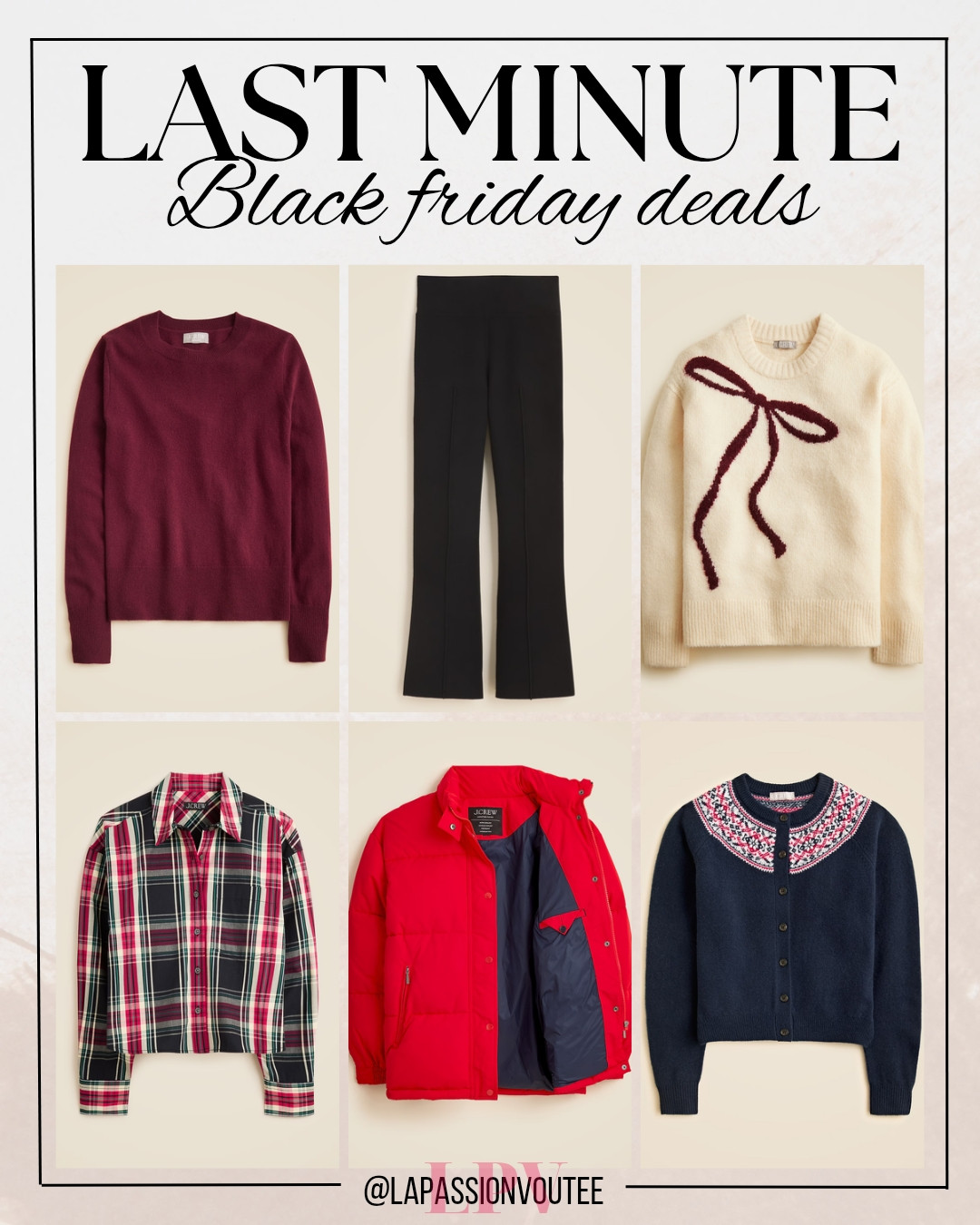 J.Crew’s last-minute Black Friday deals are honestly too good to skip—50% off everything is wild. It’s the perfect moment to grab those classic pieces you’ve been eyeing and still stay on budget. The quality feels premium, the savings feel huge, and it’s such an easy win before the sale ends.


#LTKSaleAlert #LTKCyberWeek #LTKHoliday