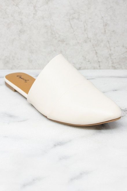 The Adrienne Cream Mules | The Pink Lily Boutique