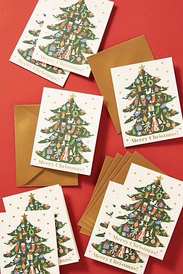 Rifle Paper Co. Merry Christmas Boxed Card Set | Anthropologie (US)