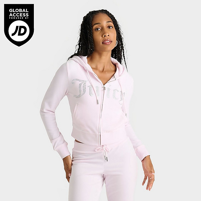 Women's Juicy Couture Bling Front Hoodie | Finish Line (US)