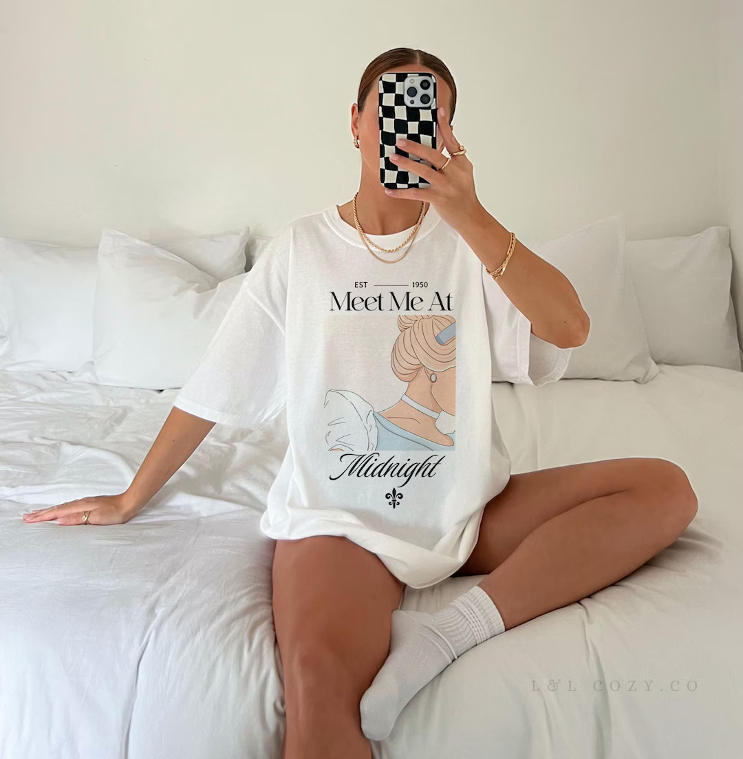 Meet Me at Midnight Comfort Colors Shirt Cinderella Inspired Shirt - Etsy | Etsy (US)