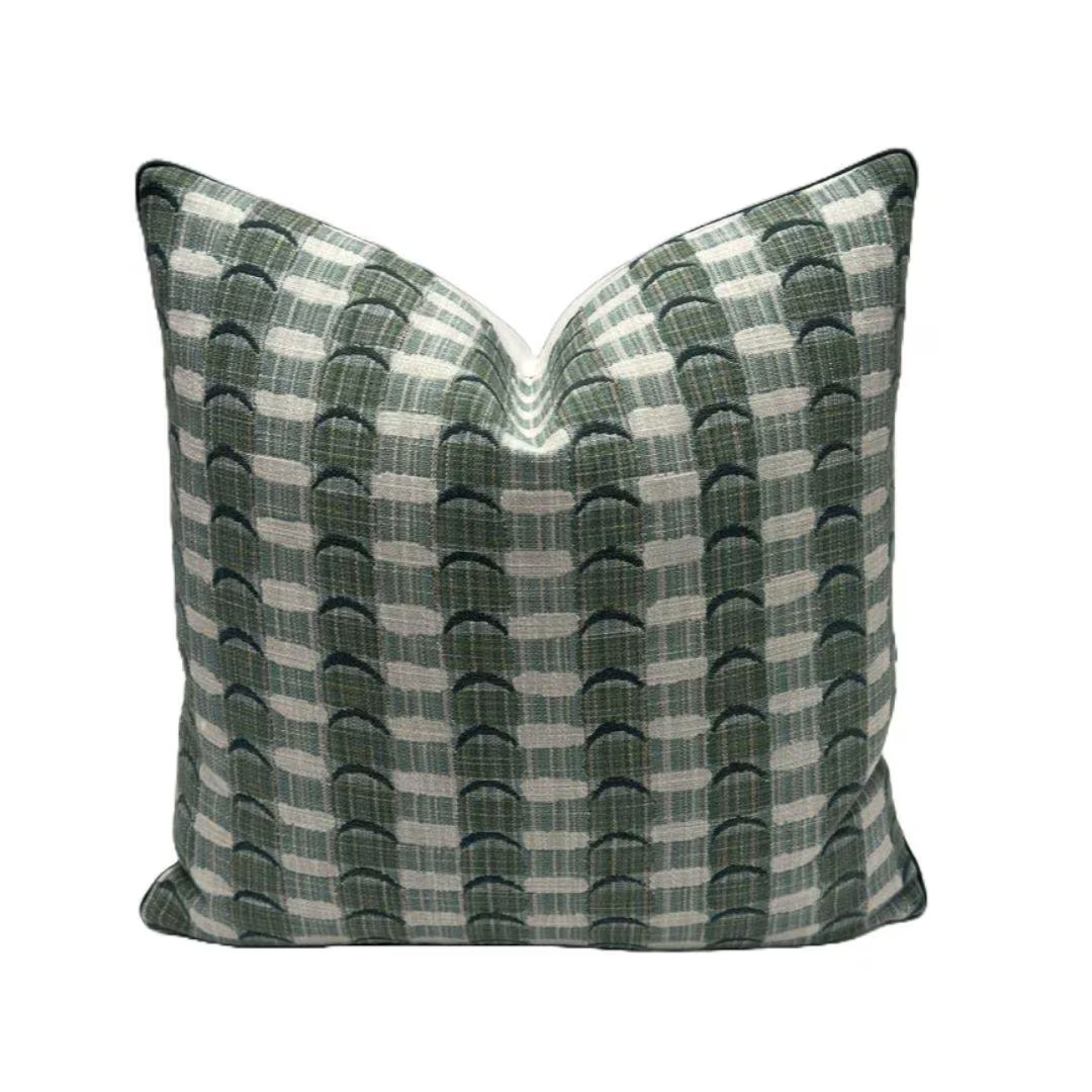 Rebecca Atwood - Crescent Plaid in Green - Pillow Cover// MADE TO ORDER// Designer Fabric Handcra... | Etsy (US)