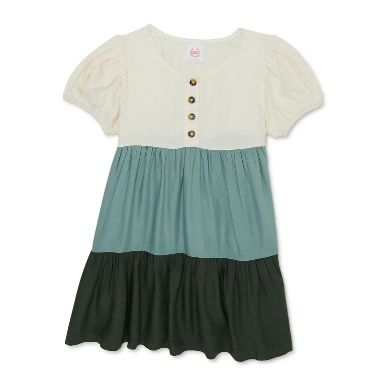 Wonder Nation Toddler Girls Woven Dress, Sizes 12M-5T | Walmart (US)