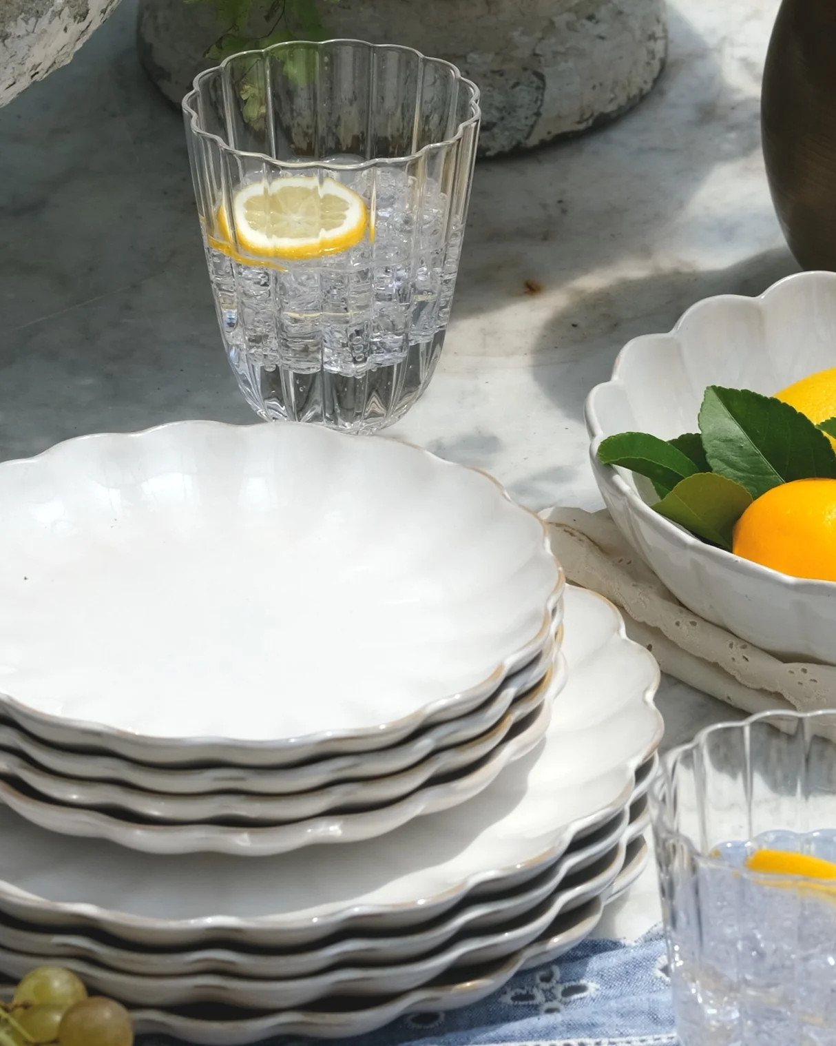 Cream Scalloped Plate | Magnolia