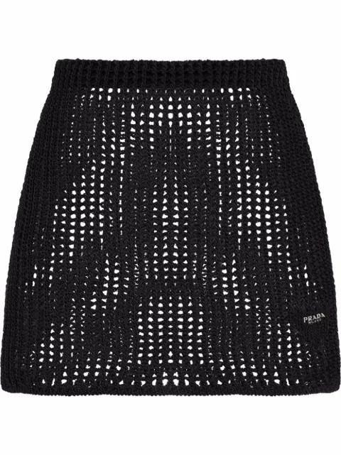 openwork knit mini skirt | Farfetch Global