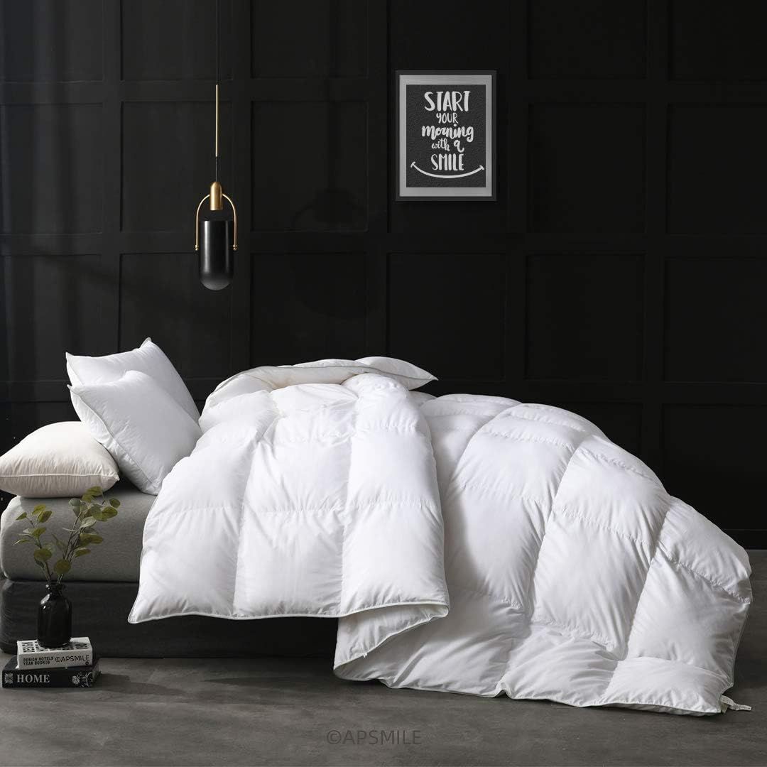 APSMILE All Season Goose Feather Down Comforter King Size Duvet - Ultra-Soft 800 Fill-Power Polis... | Amazon (US)