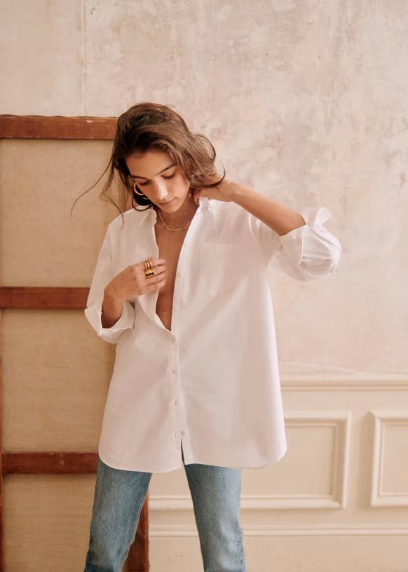 Max Shirt - Ecru - Organic Cotton - Sézane | Sezane Paris