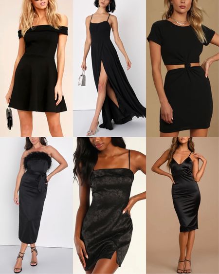 Cute black dresses for summer and fall on sale, most under $25 and all under $50. Great for wedding guest dresses, travel, or other events. 

#LTKSeasonal #LTKwedding #LTKunder50