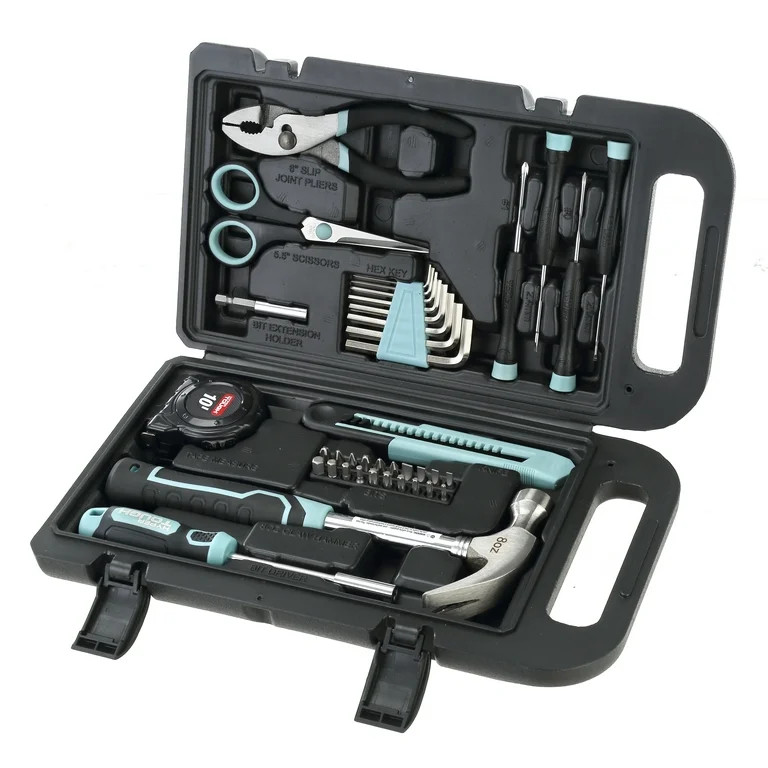 Hyper Tough 40 Piece General Household Tool Kit, Seafoam - Walmart.com | Walmart (US)