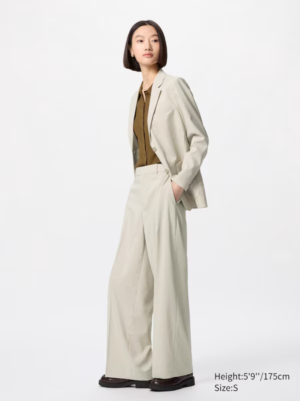 AirSense Wide Trousers (Longer) | UNIQLO (UK)