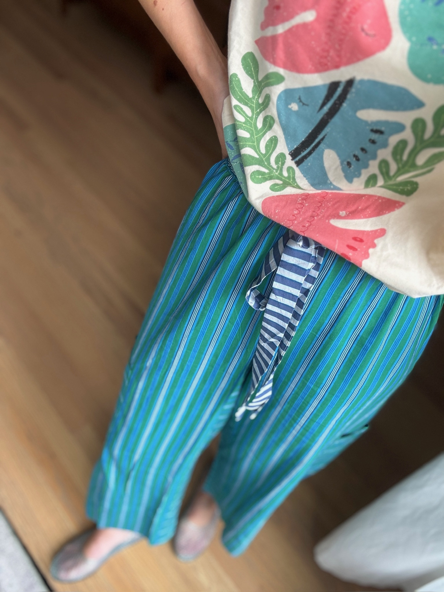 Loving my new striped pants and floral tee combo! Perfect for a laid-back day.

tts: small

fish shirt, summer outfit, amazon, stripes, floral tee, casual outfit, comfy wear, hallie ragan 

 #LTKootd #LTKSeasonal #LTKSaleAlert