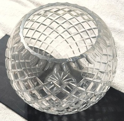 Canterbury Crystal Round Ball Rose Bowl Vase/Star Bottom/Good Condition | eBay US