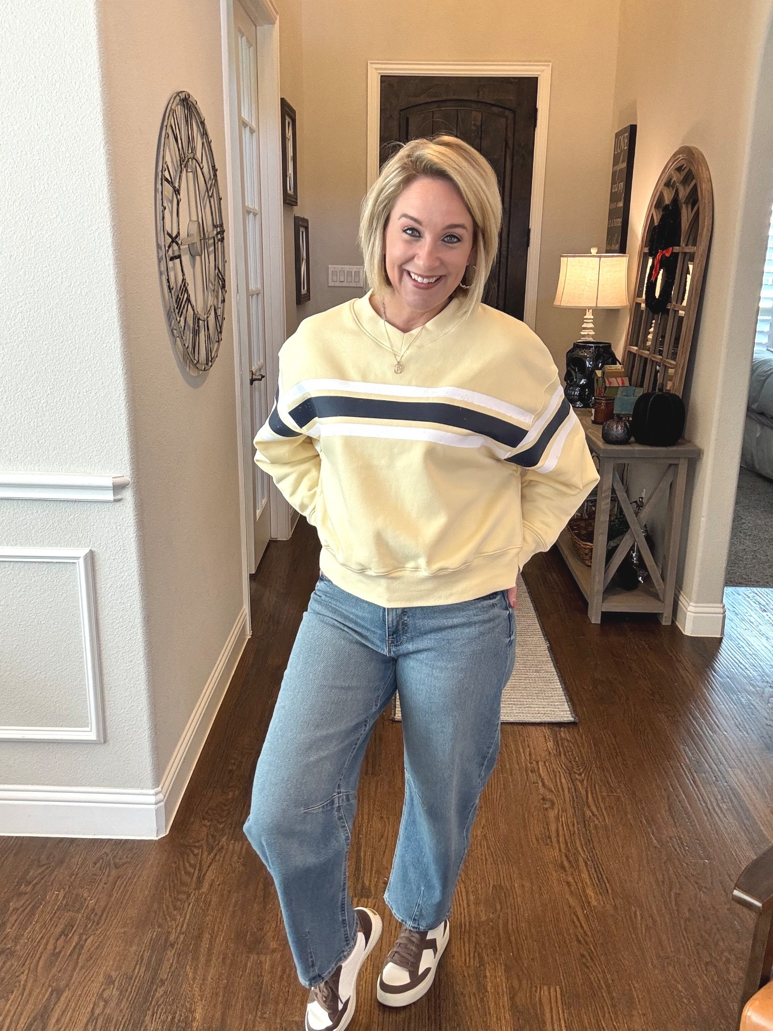 This Target sweatshirt is so comfy, oversized and the yellow is 😍 

you all have LOVED these Dr. Scholl’s sneakers! They were my best seller last week and they are still in stock! I have worn these to the past 2 college game days and my feet don’t hurt by the end of the day! (Think Disney steps 😮‍💨)

Add these to your closet! 

#LTKActive #LTKShoeCrush #LTKOver40
