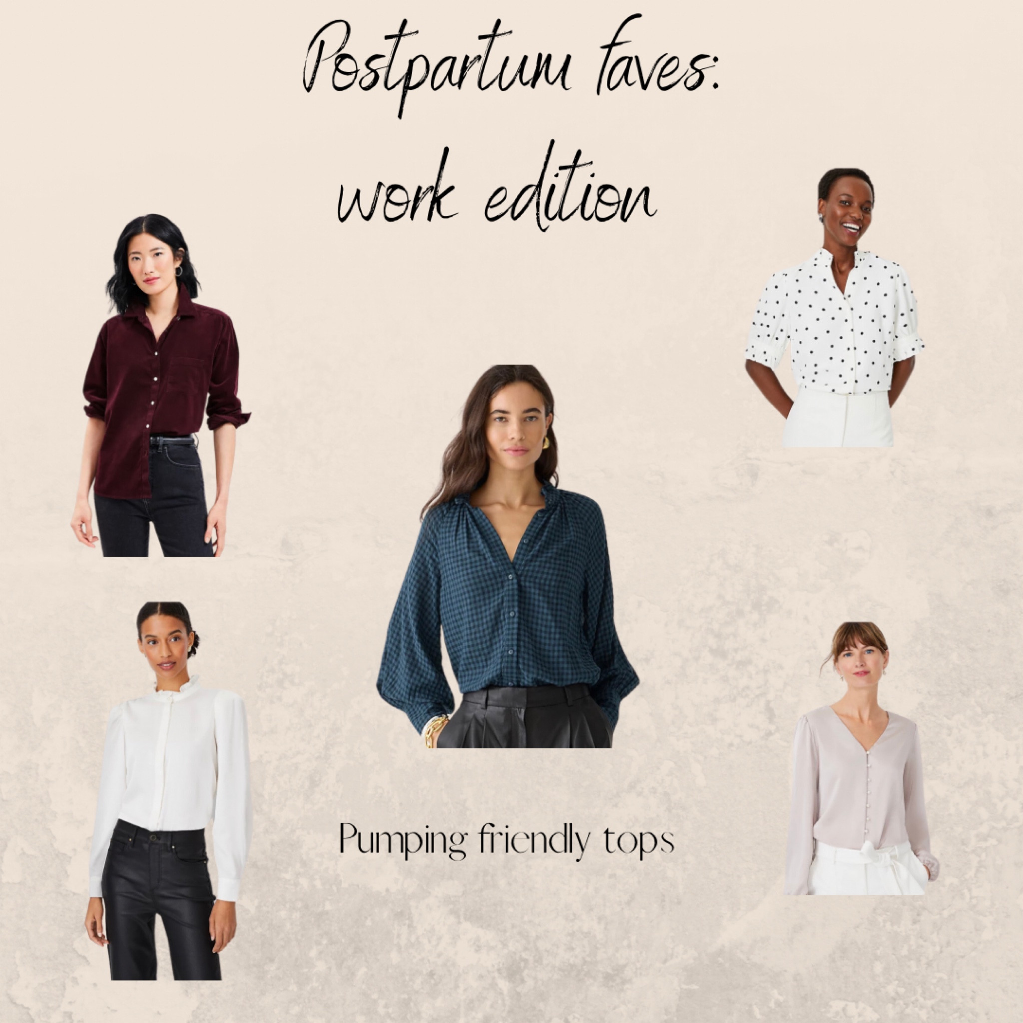Postpartum work wear// postpartum office wear// pumping friendly tops
#ltkworkwear #workchic #pumpingfriendly


#LTKstyletip #LTKworkwear