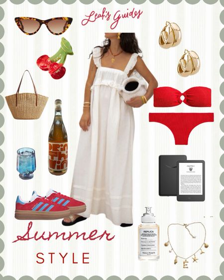 Summer style featuring pops of red and summer dresses 

#LTKstyletip #LTKSeasonal