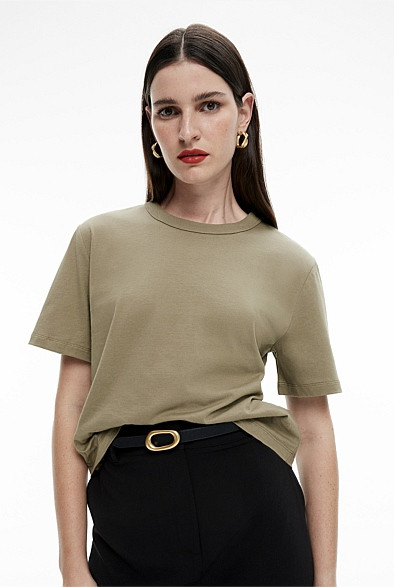 Cotton Crop Short Sleeve Tee | Witchery (AU)