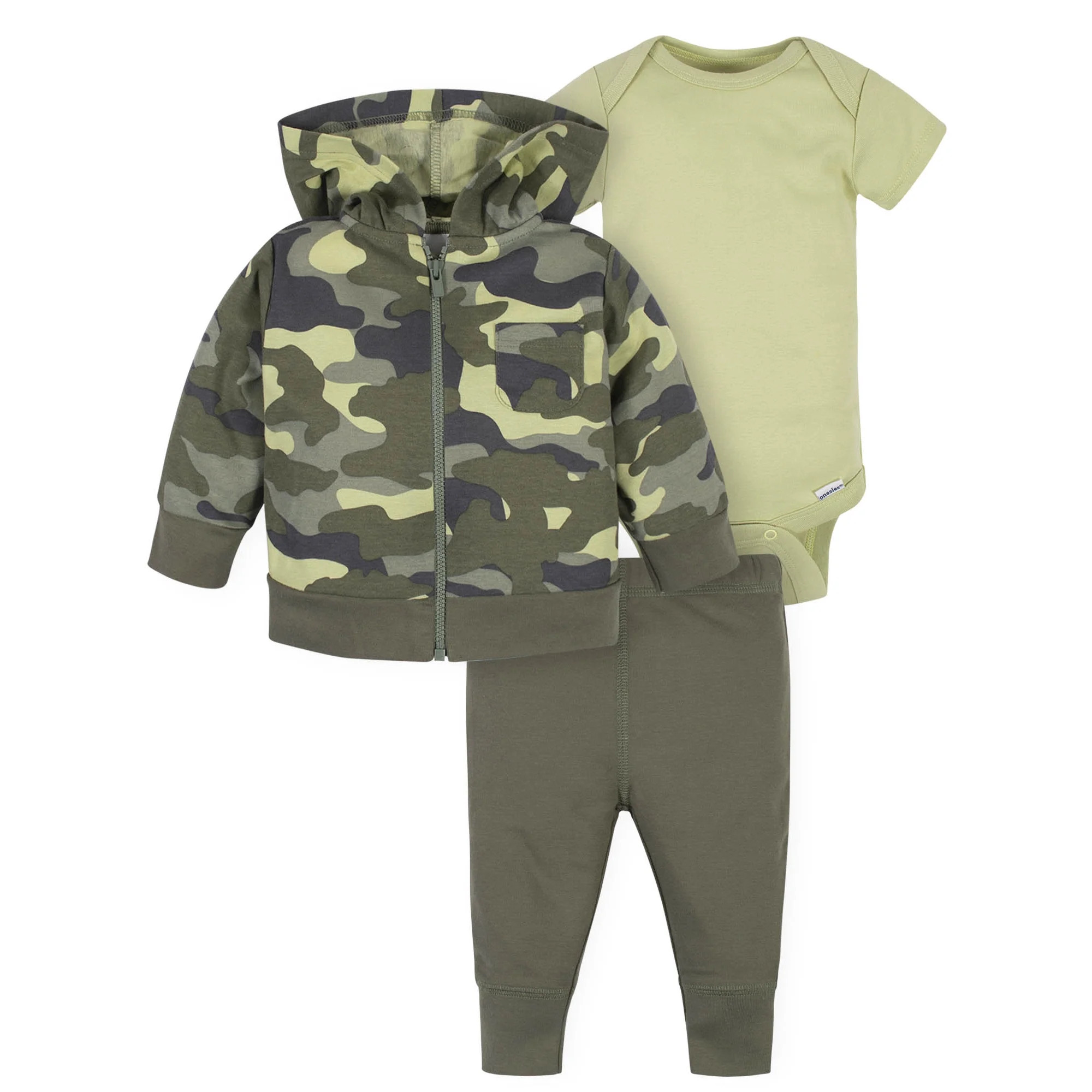 Gerber Baby Boy Jacket, Bodysuit, & Pant Set, 3-Piece (Newborn-3/6M) | Walmart (US)