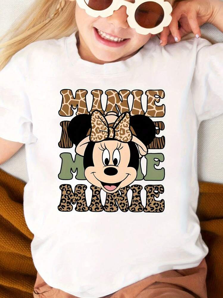 Disney CUTE BABY - [Disney Authorized] A Casual T-Shirt Pullover For Girls And Children In Summer... | SHEIN