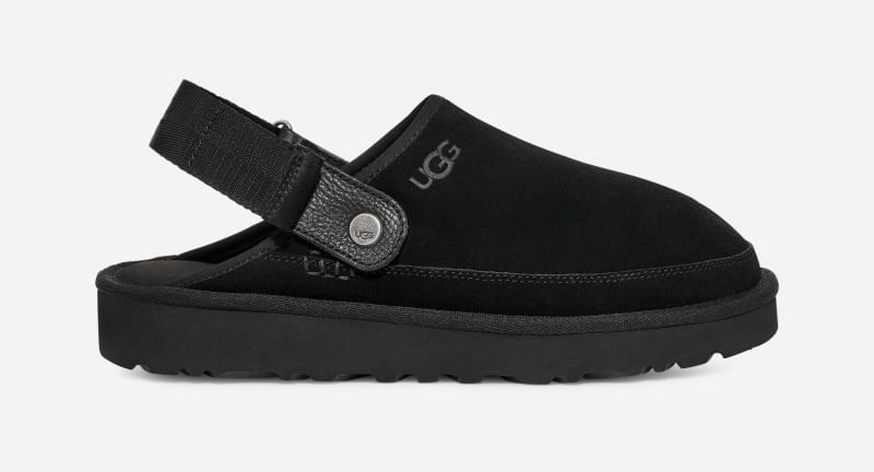 UGG® Men's Goldencoast Clog Suede Sandals in Black, Size 15 | UGG (US)