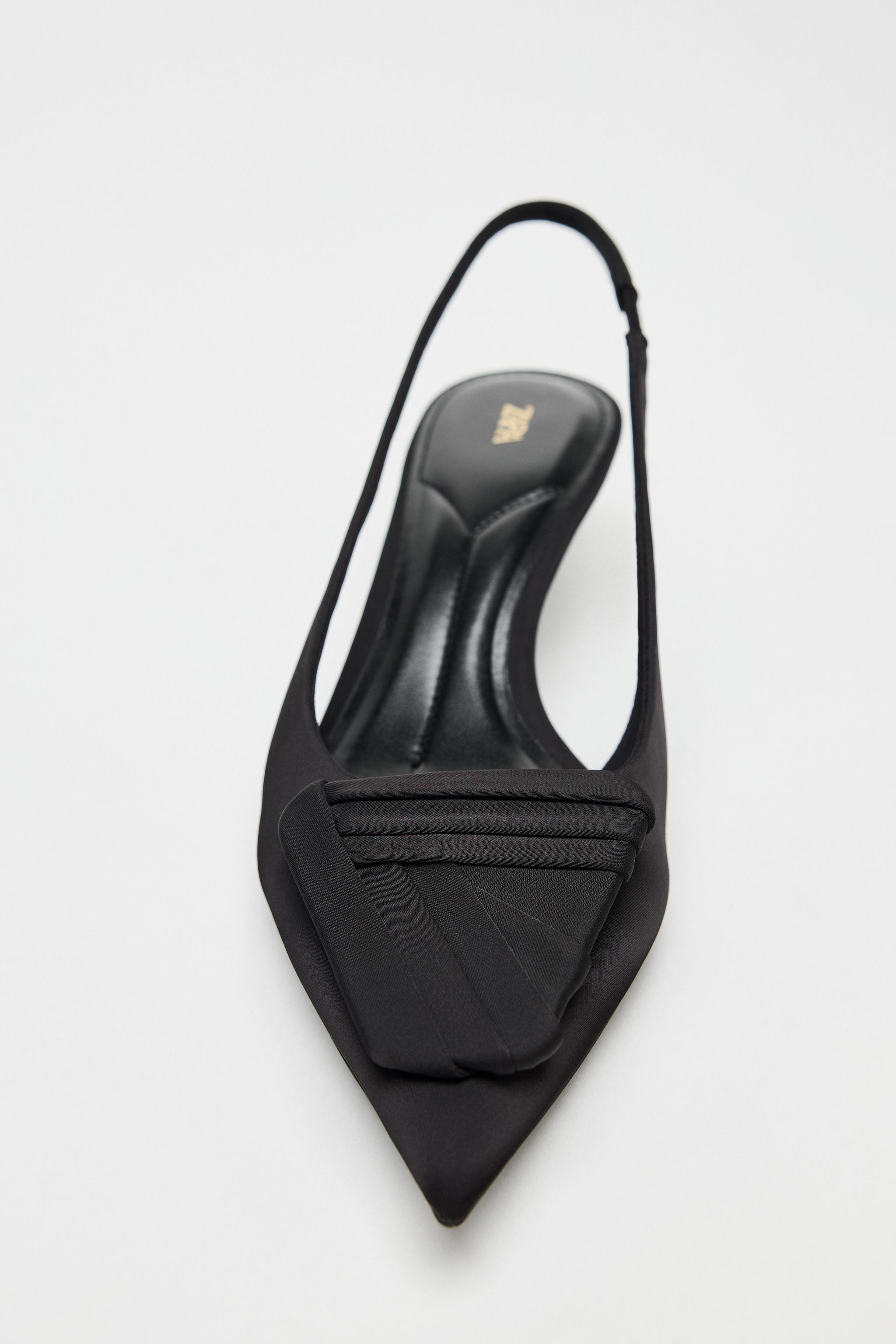 FABRIC SLINGBACK SHOES WITH APPLIQUÉ | Zara UK