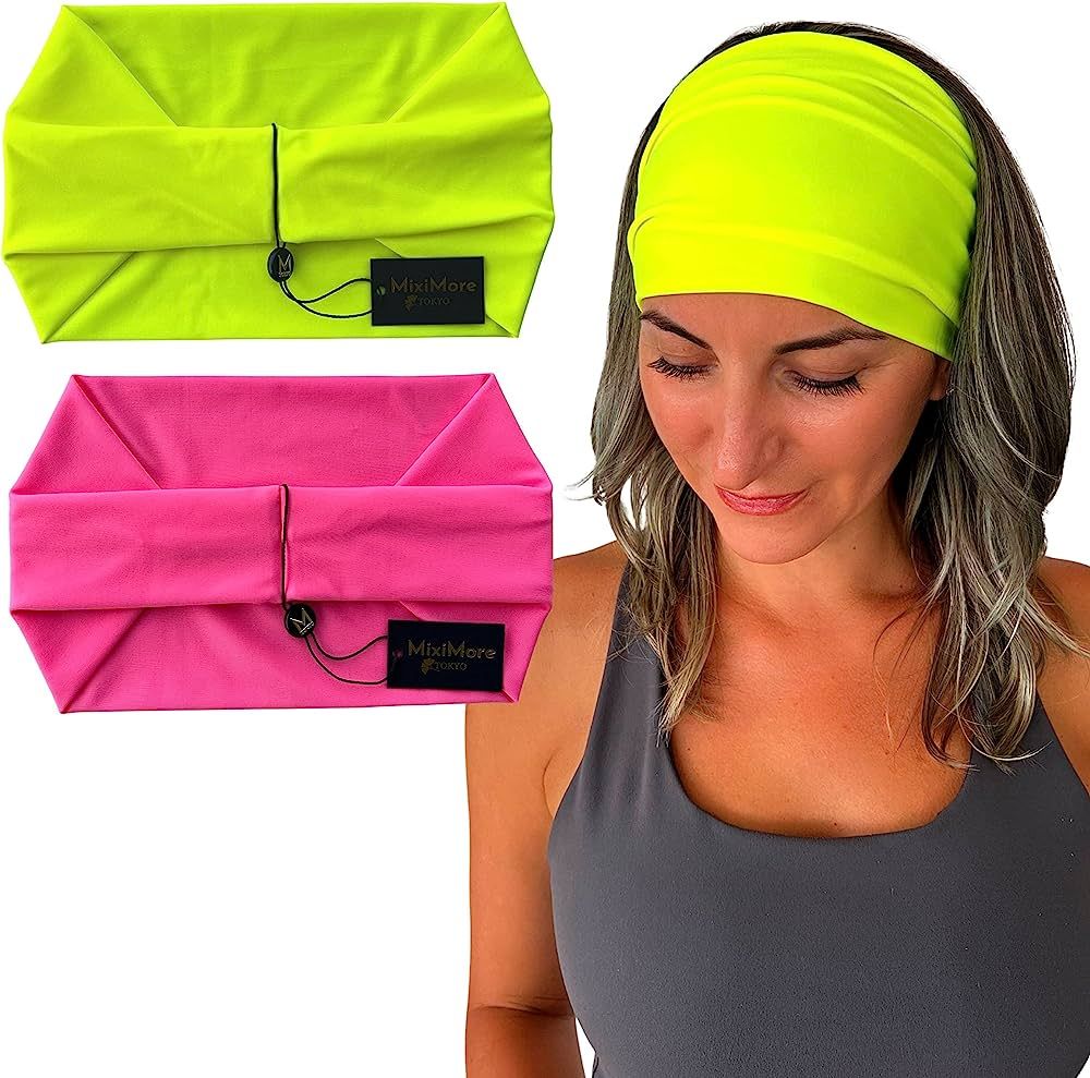 Workout Headbands for Women Sweat Wicking - Perfect for Yoga Pilates Gym or Running - Made from P... | Amazon (US)