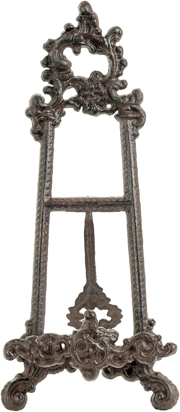 Sungmor Vintage Cast Iron Cookbook Stand, Small Ornate Easel Fleur De Lis Stand, 15.5" Tall Antiq... | Amazon (US)