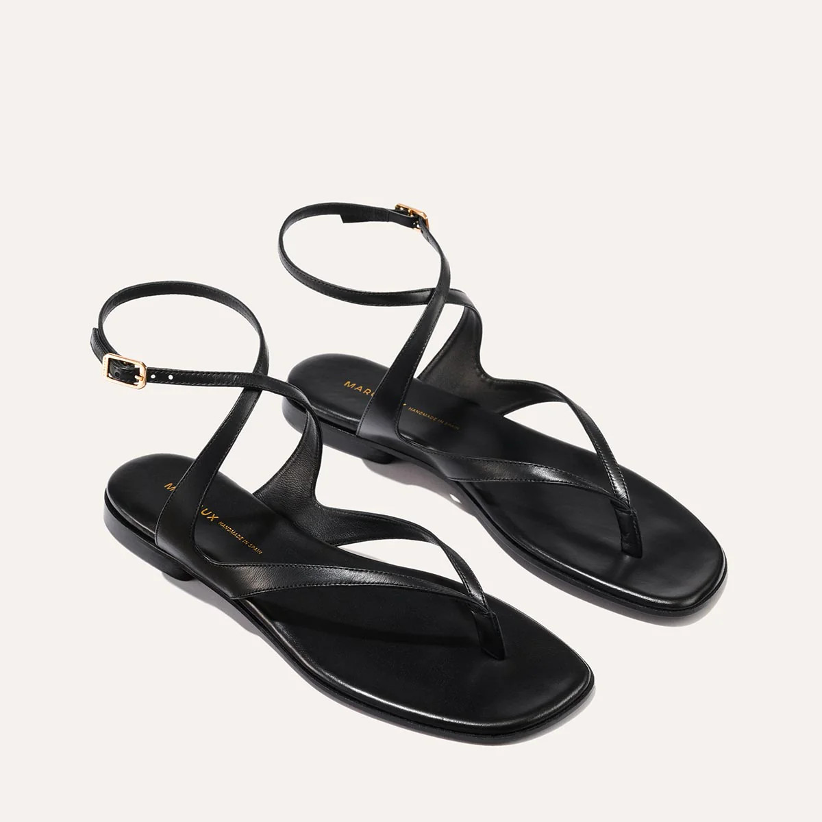 The Palermo Sandal - Black Nappa | Margaux