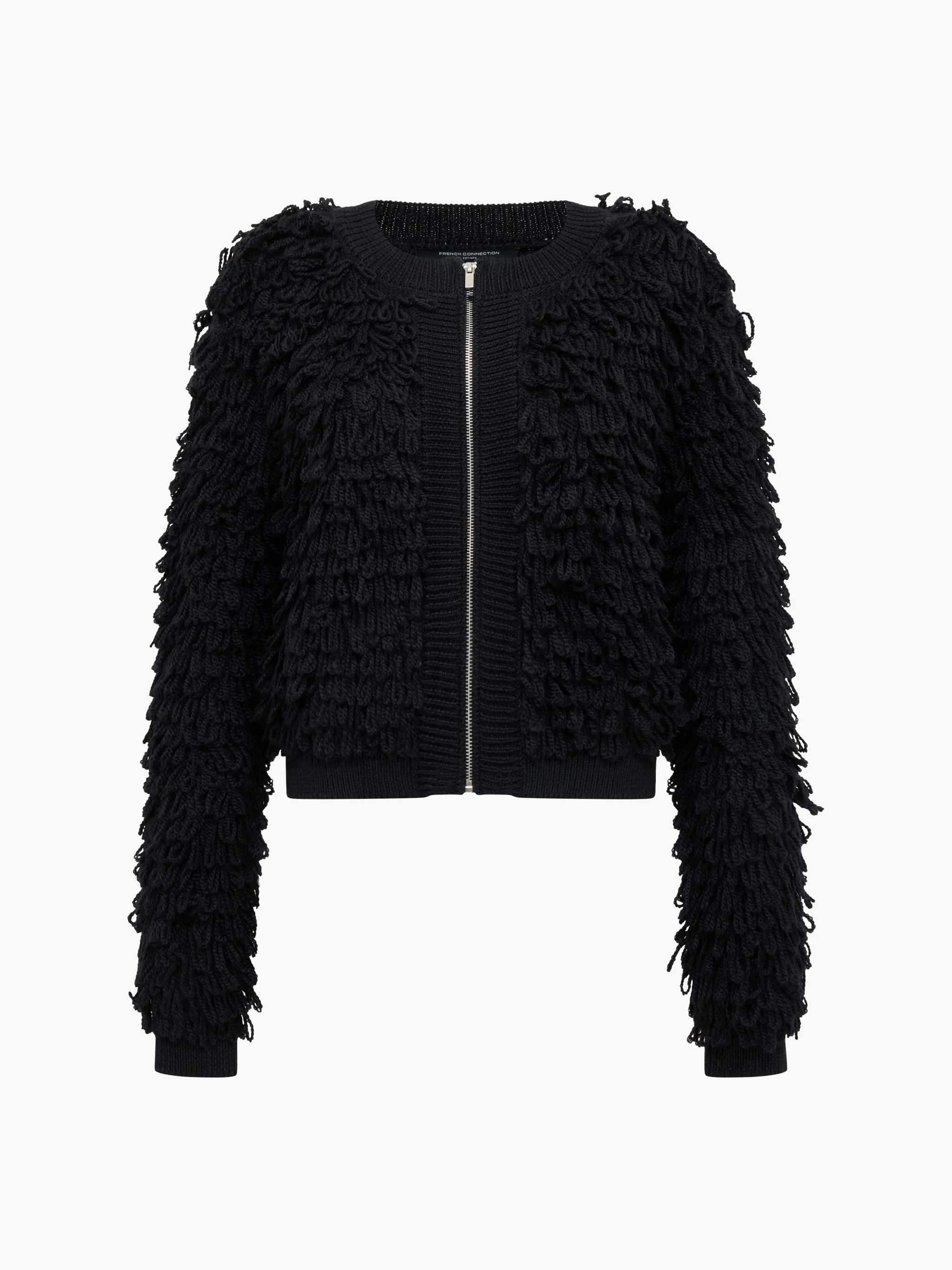 Mali Looped Fringe Knit Jacket | French Connection (UK)