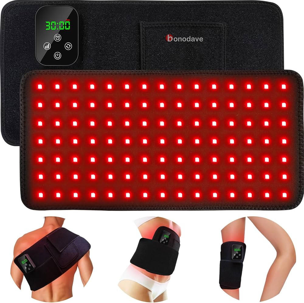 Red Light Therapy, Cordless Infrared Therapy Pad for Back Knee Leg Pain Relief, Portable 660nm 85... | Amazon (US)