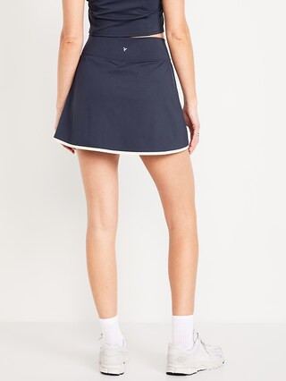 High-Waisted PowerSoft Faux-Wrap Skort | Old Navy (US)