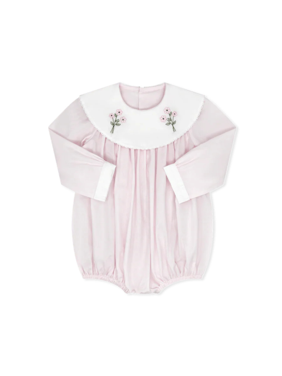 Sandra Bubble Long Sleeve - Blessing Pink Batiste, Flowers | Lullaby Set