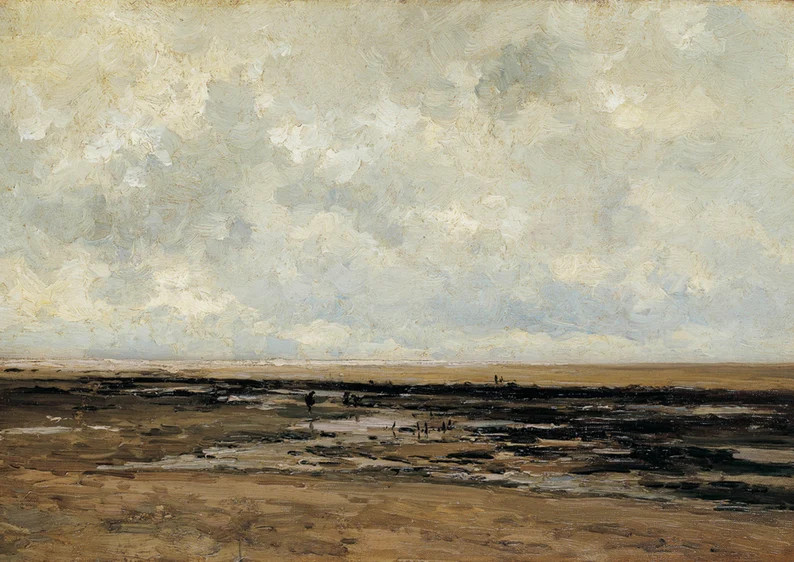 Digital Landscape Vintage Painting, Download Art, Printable coastal art Gallery Wall ,Digital pri... | Etsy (US)