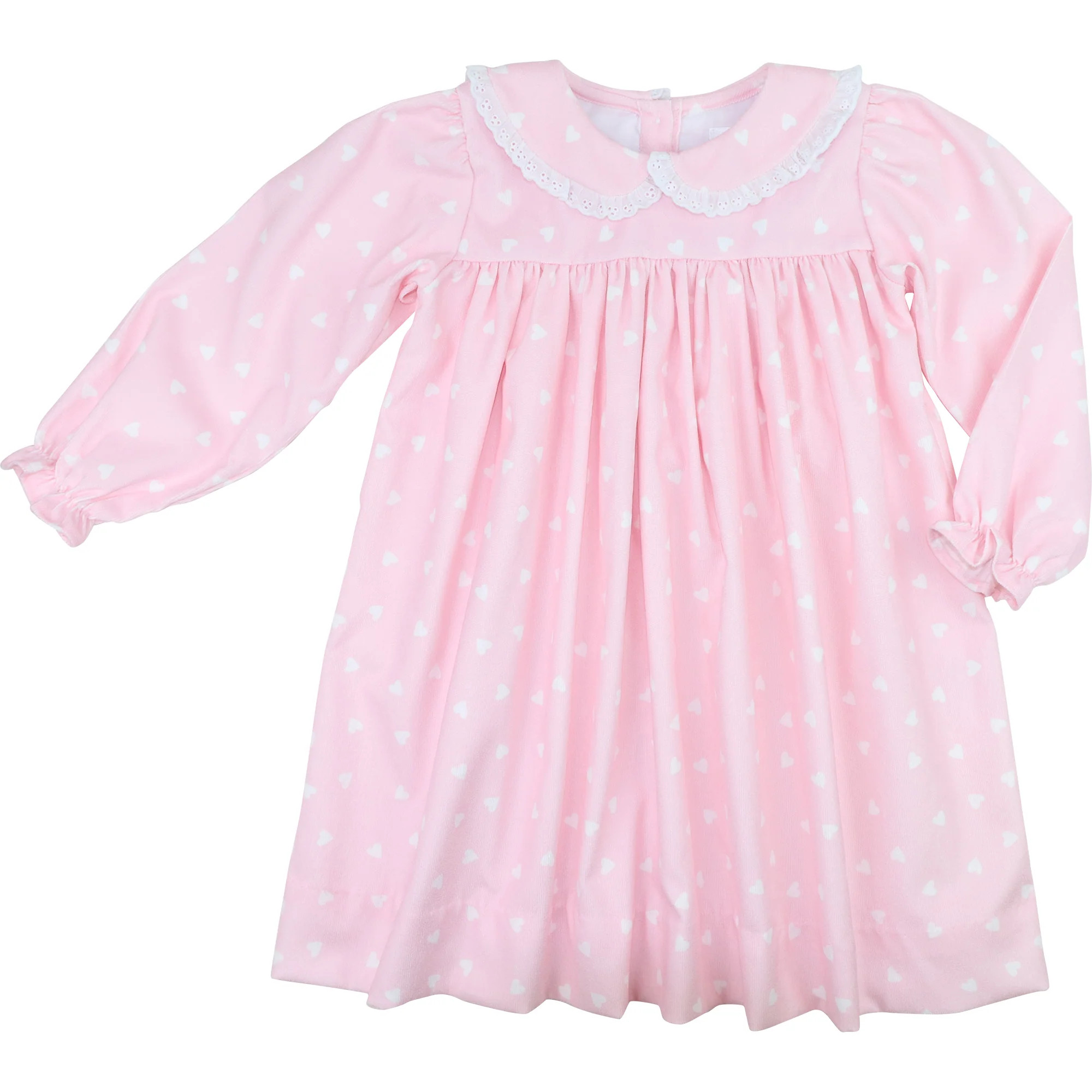 Pink Corduroy Heart Dress | Cecil and Lou
