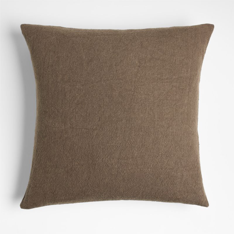 Earl Arnold Cotton 23"x23" Rustic Brown Throw Pillow with Down-Alternative Insert by Jake Arnold ... | Crate & Barrel