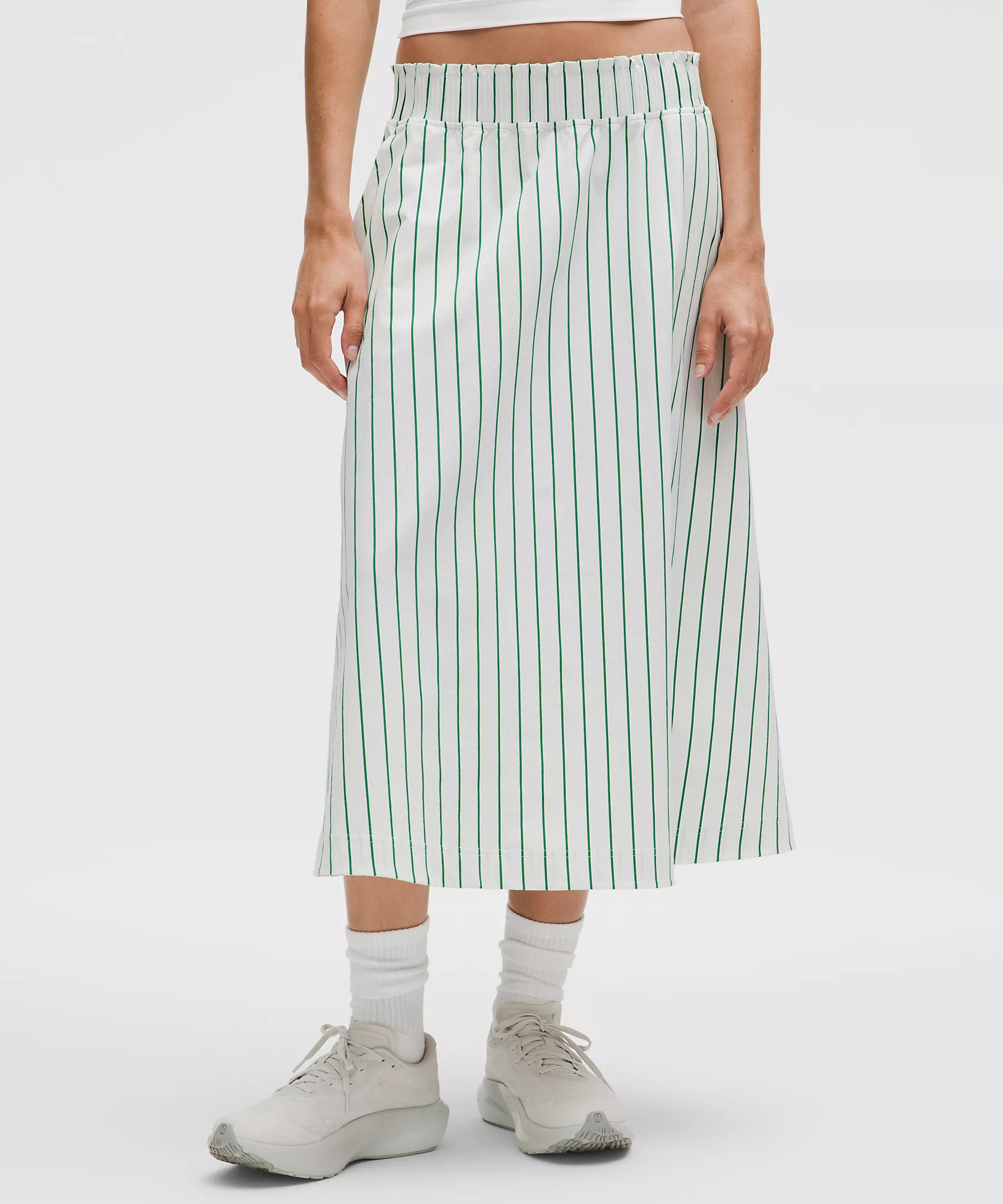 Stretch Woven Ruffle-Waist Midi Skirt | Lululemon (US)