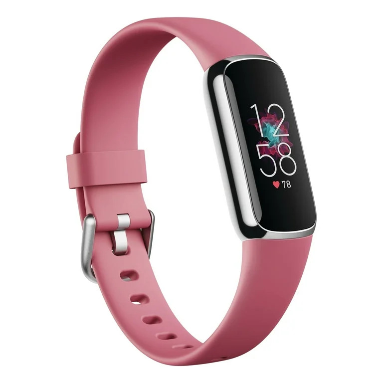 Fitbit Luxe Fitness & Wellness Tracker - Orchid/Platinum Stainless Steel | Walmart (US)