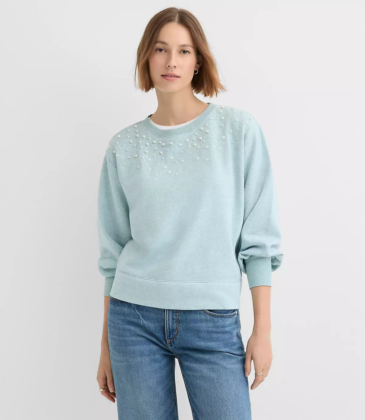Pearlized Sweatshirt | LOFT
