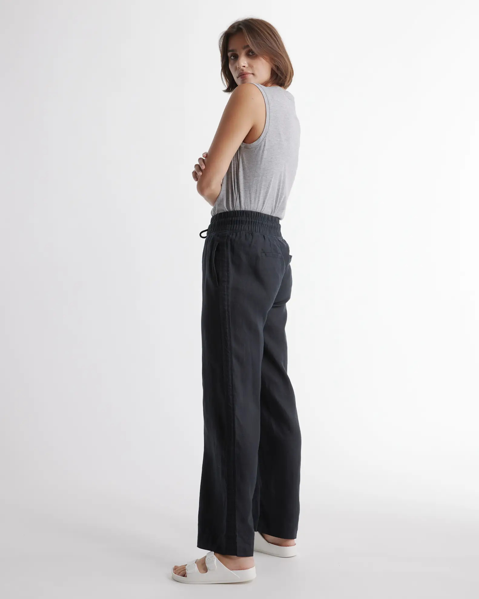 100% European Linen Wide Leg Pants | Quince