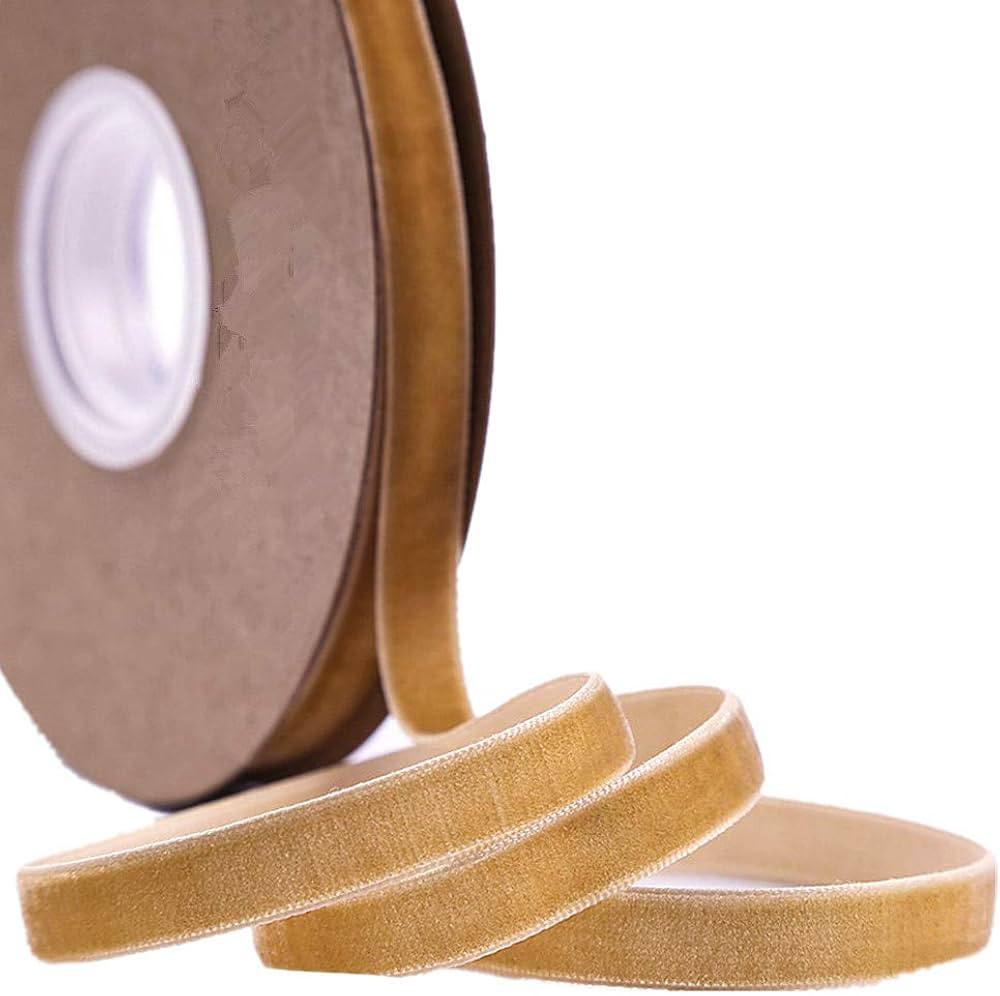 Ribbon for Crafts -Wholesale Bulk 20 Yard 3/8 5/8 1Inch Velvet Ribbon for Gift Package Wrapping F... | Amazon (US)