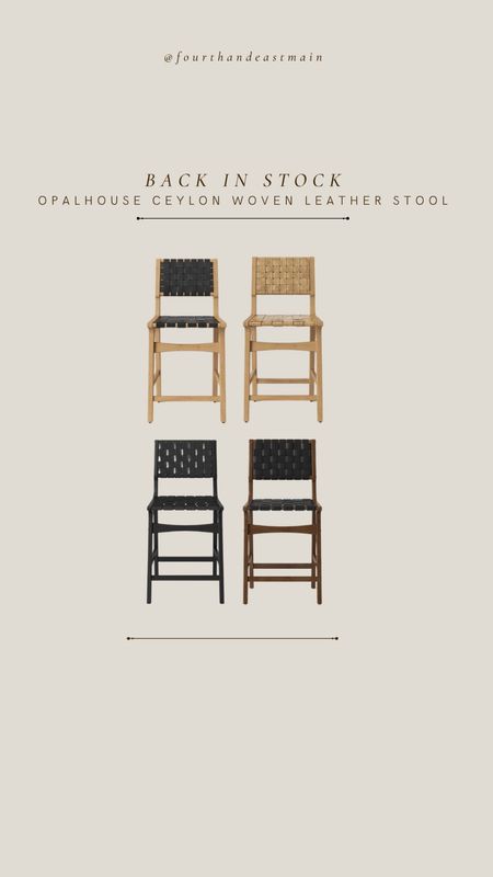 back in stock // opalhouse ceylon counter stool 

#LTKhome