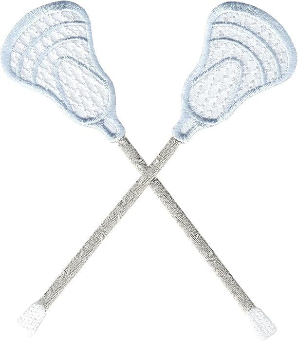 PatchMommy Lacrosse Sticks Iron-On Patch – Premium Embroidered, Washable – 3.5" x 3.1" – Du... | Amazon (US)