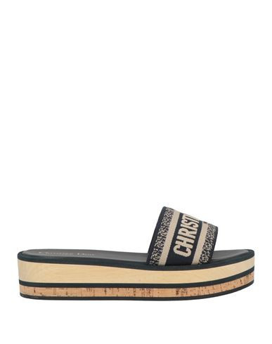 Dior Woman Sandals Midnight blue Size 6.5 Cotton | YOOX (US)