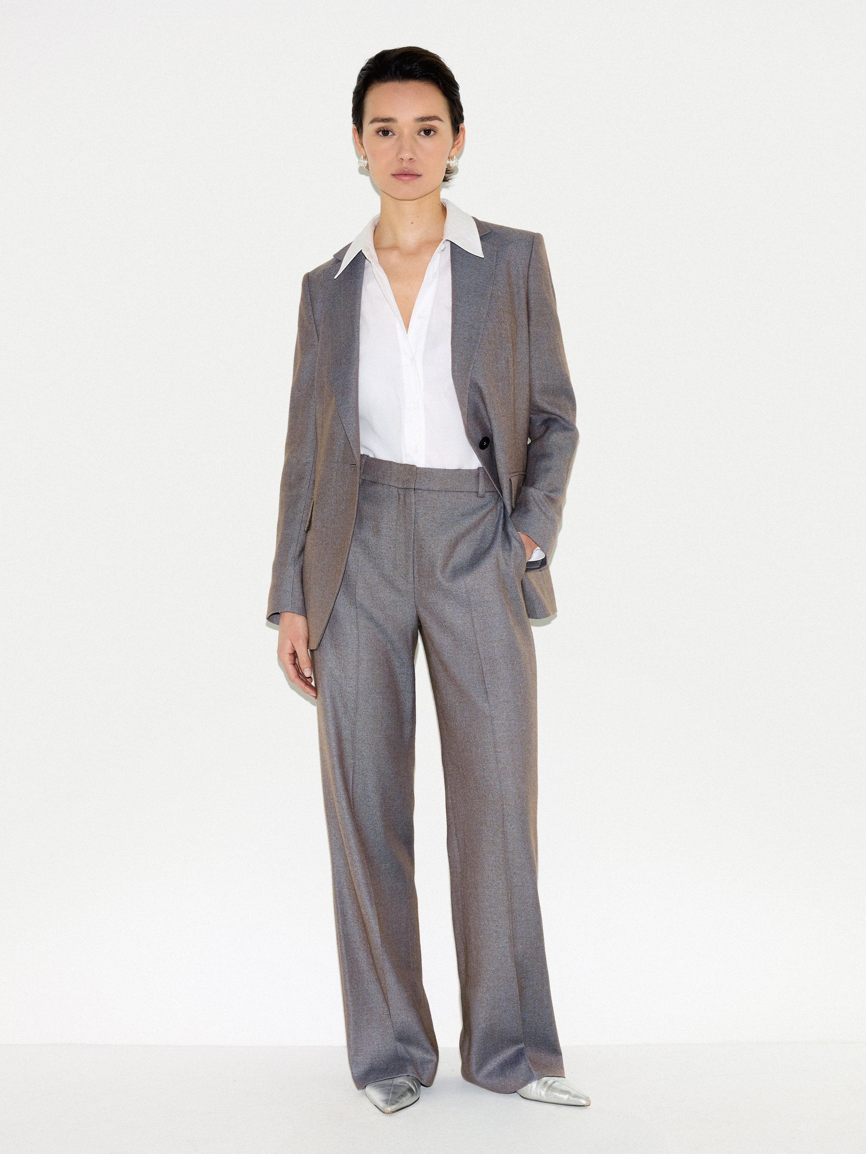 Barker Straight Leg Trouser | Blue | Jigsaw (UK)