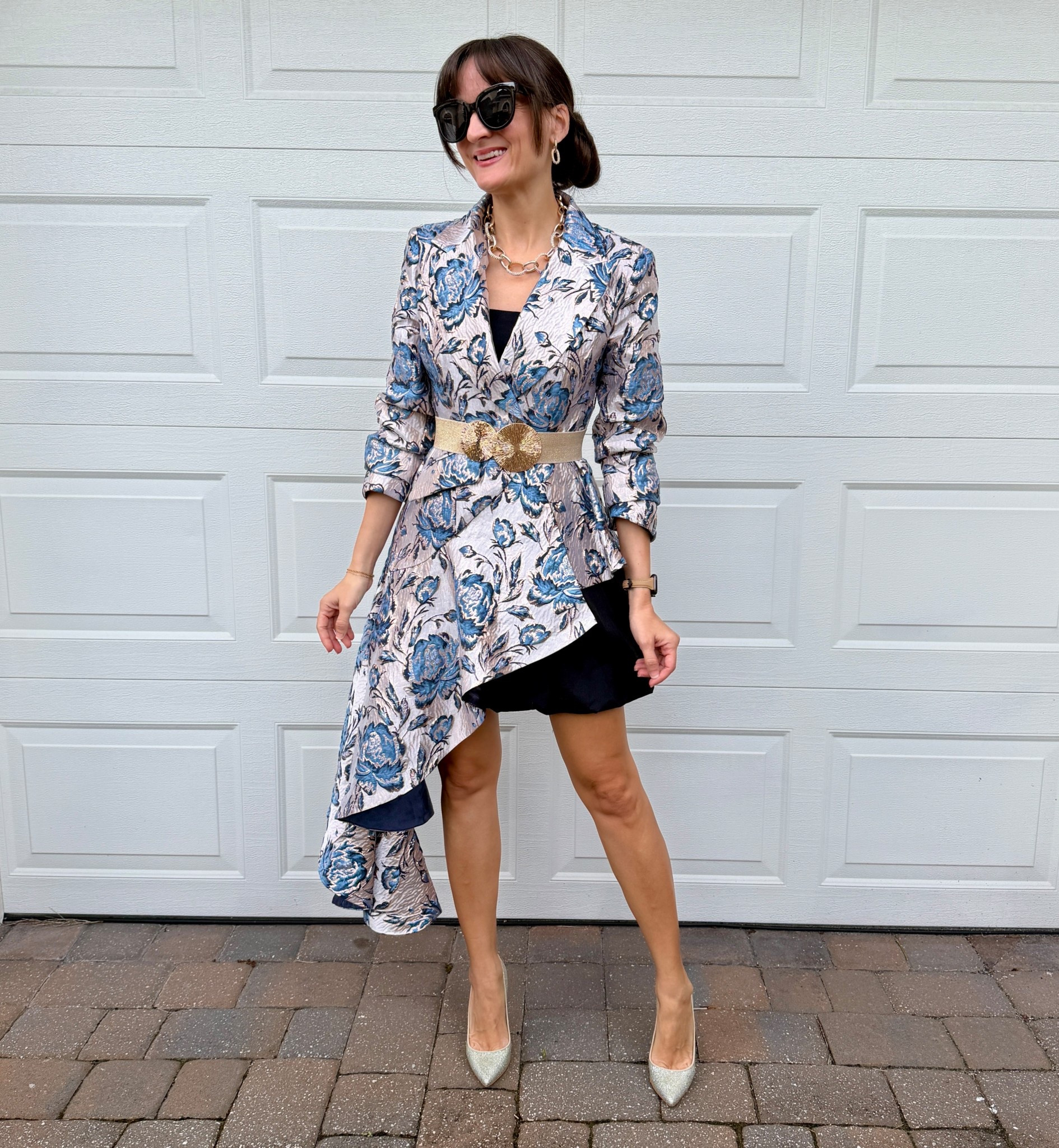 Obsessed with this blazer. Wearing size small which is a size up for me so I needed the belt. I would say get your true size  

#LTKHoliday #LTKSeasonal #LTKOver40