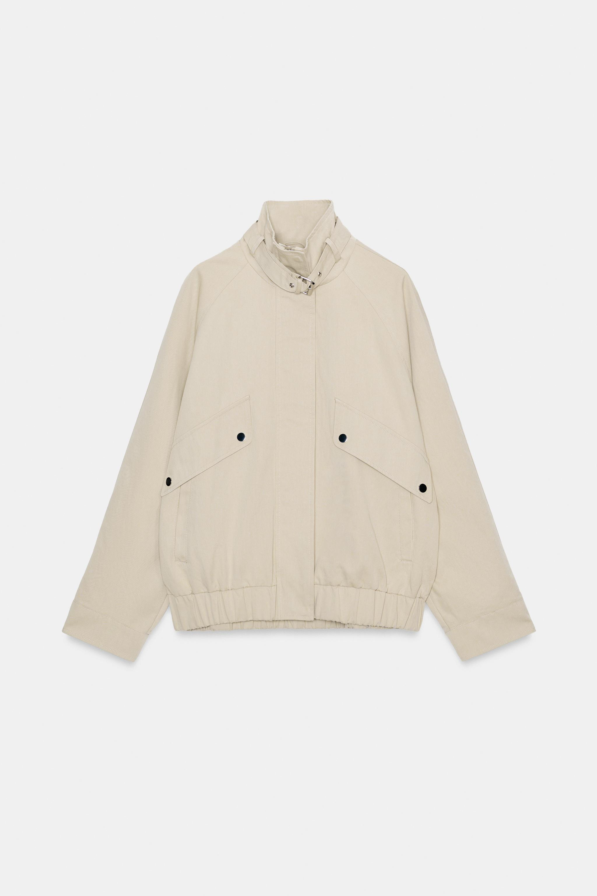 OVERSIZE HIGH NECK BOMBER JACKET | Zara UK