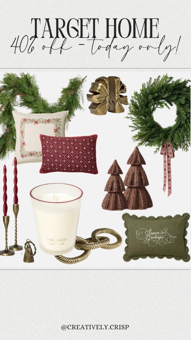 Target holiday home— 40% off today only! 


Holiday decor, holiday inspo 2025, studio McGee Christmas, threshold target Christmas, target home, target finds

#LTKHome #LTKSaleAlert #LTKHoliday