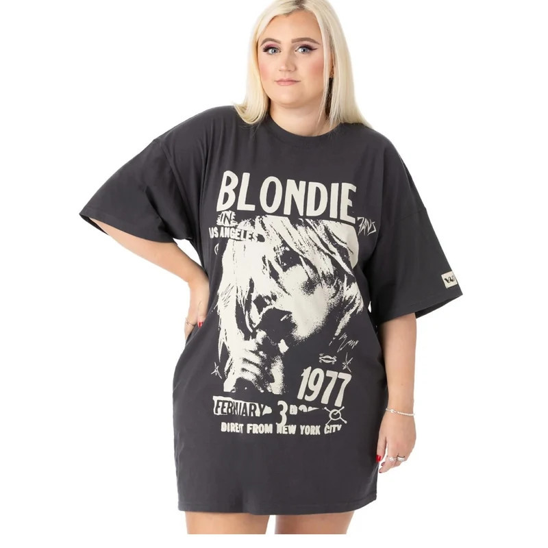 Blondie Womens/Ladies Oversized T-Shirt Dress - Grey - M | Verishop