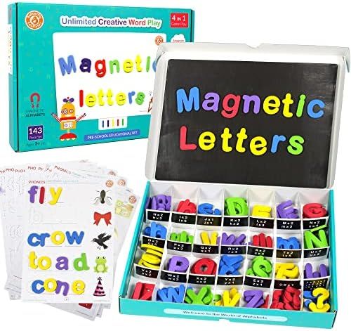 Butterfly EduFields magnetic alphabet letters and numbers for Kids - 140+ Pieces Soft foam magnetic  | Amazon (US)